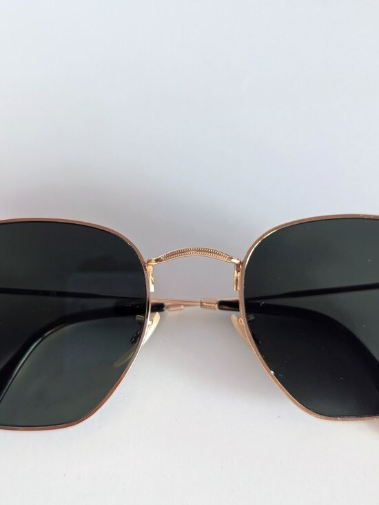 Ray-Ban RB3548N Hexagonal Metal Sunglasses 54mm Gold Green G15 Lenses main image 12